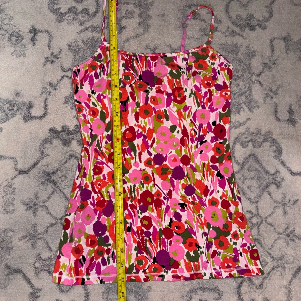 Express sexy basic bra cami XS spaghetti adjustable strap pink Floral EUC - Picture 2 of 6
